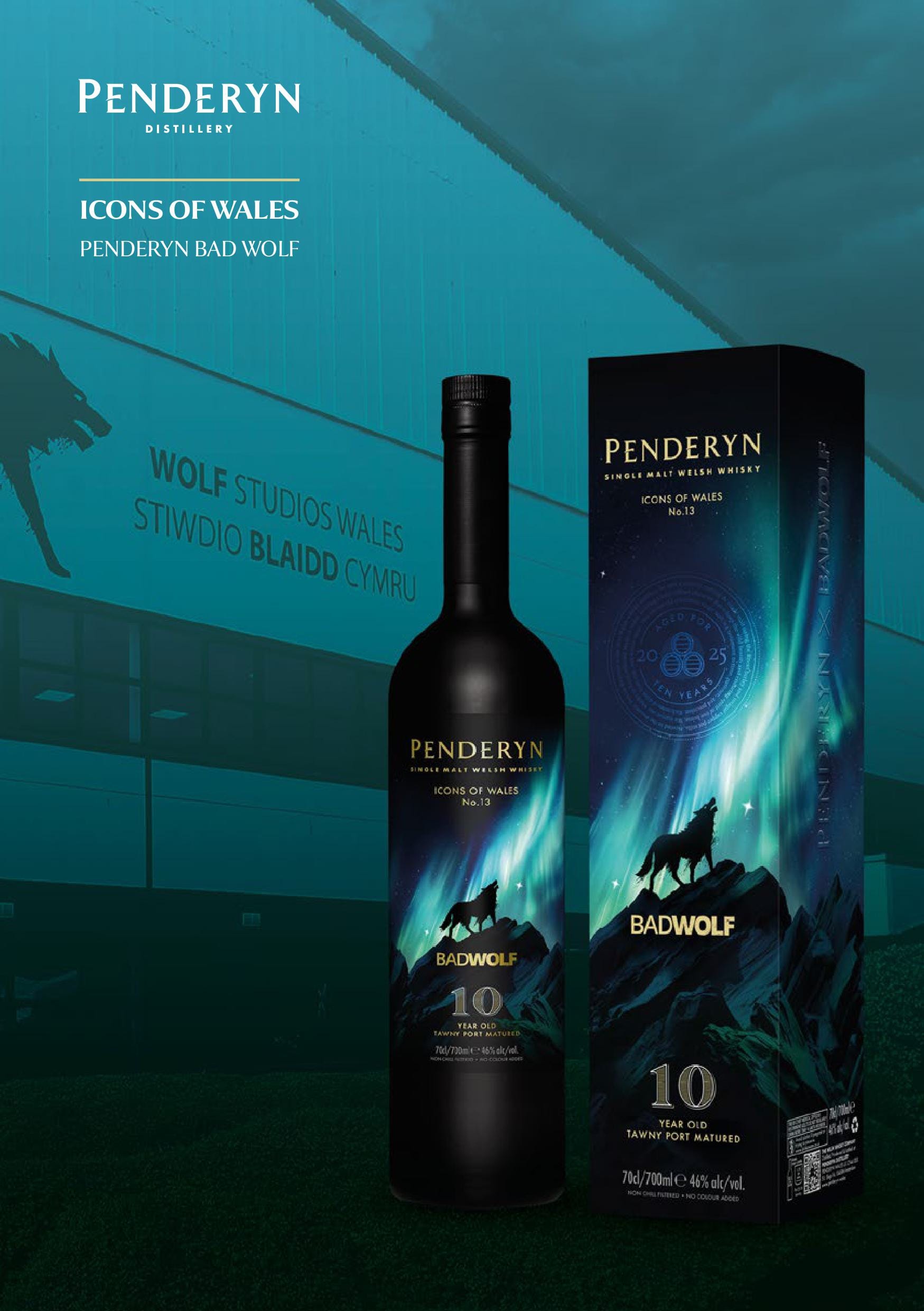 Penderyn Icon of Wales Bad Wolf 10 YO mood shot 1